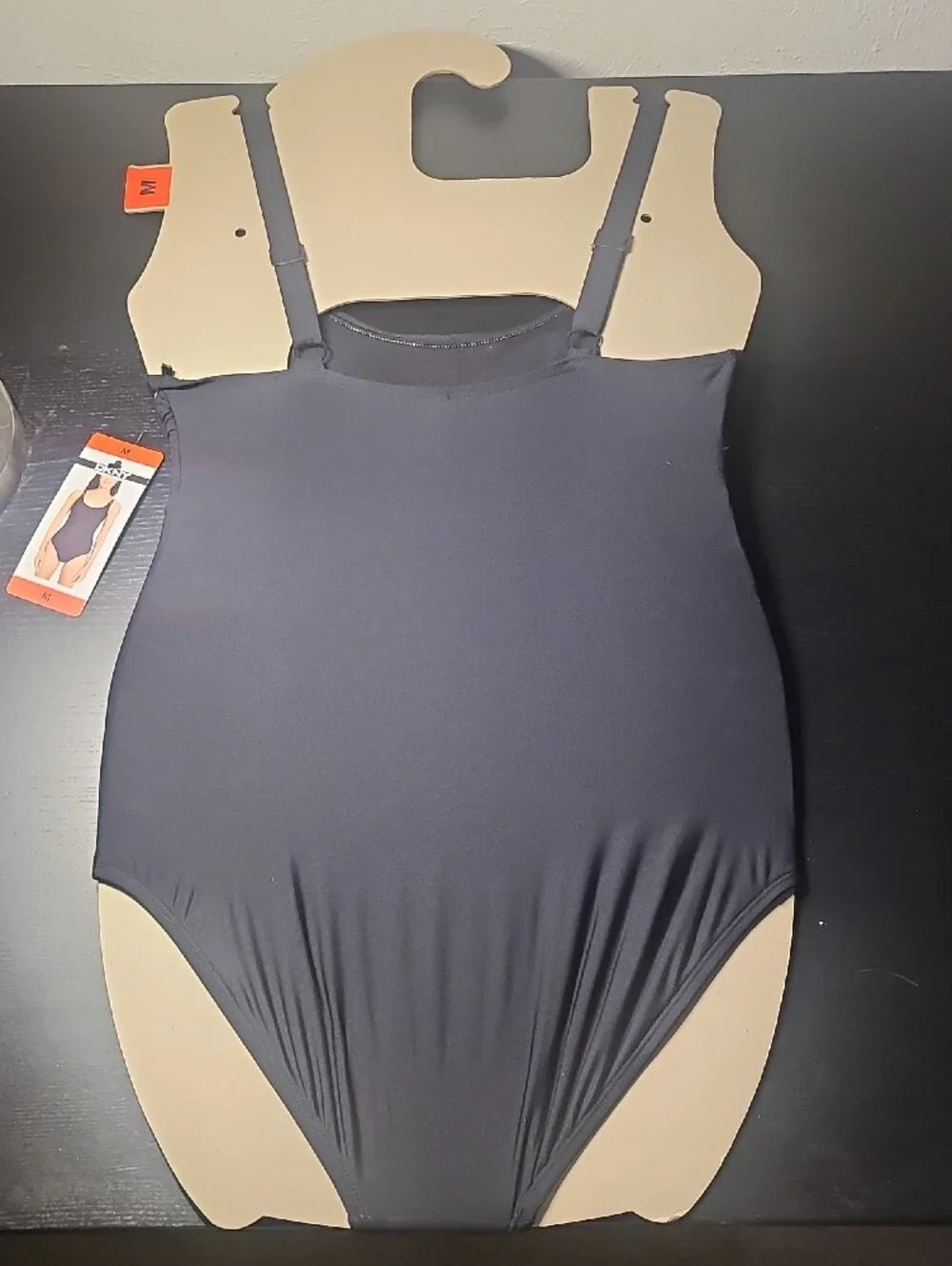 DKNY Black One-Piece Swimsuit with Ruched Side Detail - Picture 2 of 3